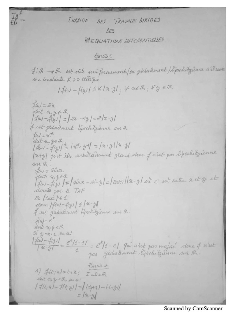 Équation Diff TD San Faute | PDF
