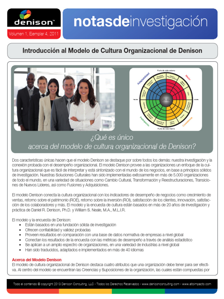 Introduccion Modelo Denison | PDF | Metodología de encuesta | Cuantil