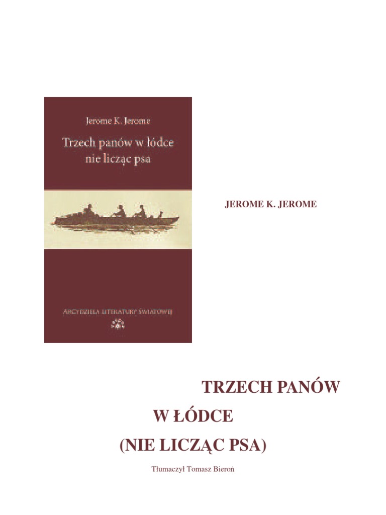 Trzech Panów W łódce Nie Licząc Psa Pdf