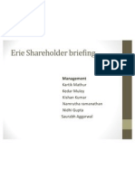 Erie Shareholder Briefing