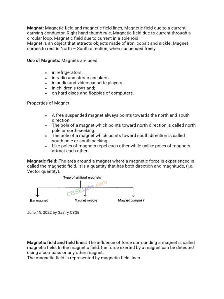 Understanding Magnetic Fields and Uses | PDF | Electromagnetic ...