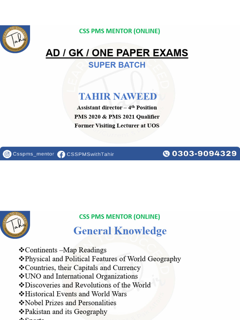 G.K Class 01 and Sources | PDF