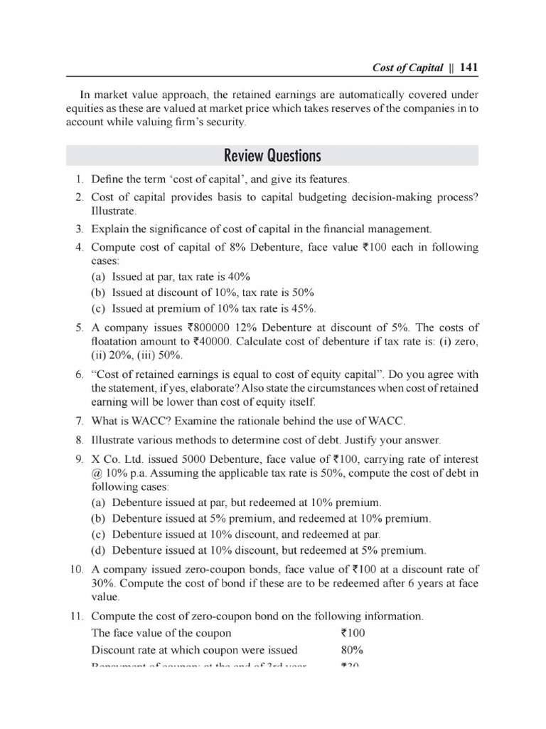 Cost of Capital Calculation Methods | PDF | Cost Of Capital | Dividend