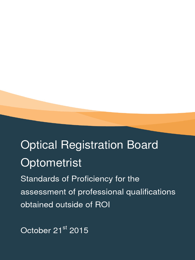 Optometrist Qualification Standards ROI | PDF | Optometry | Informed ...