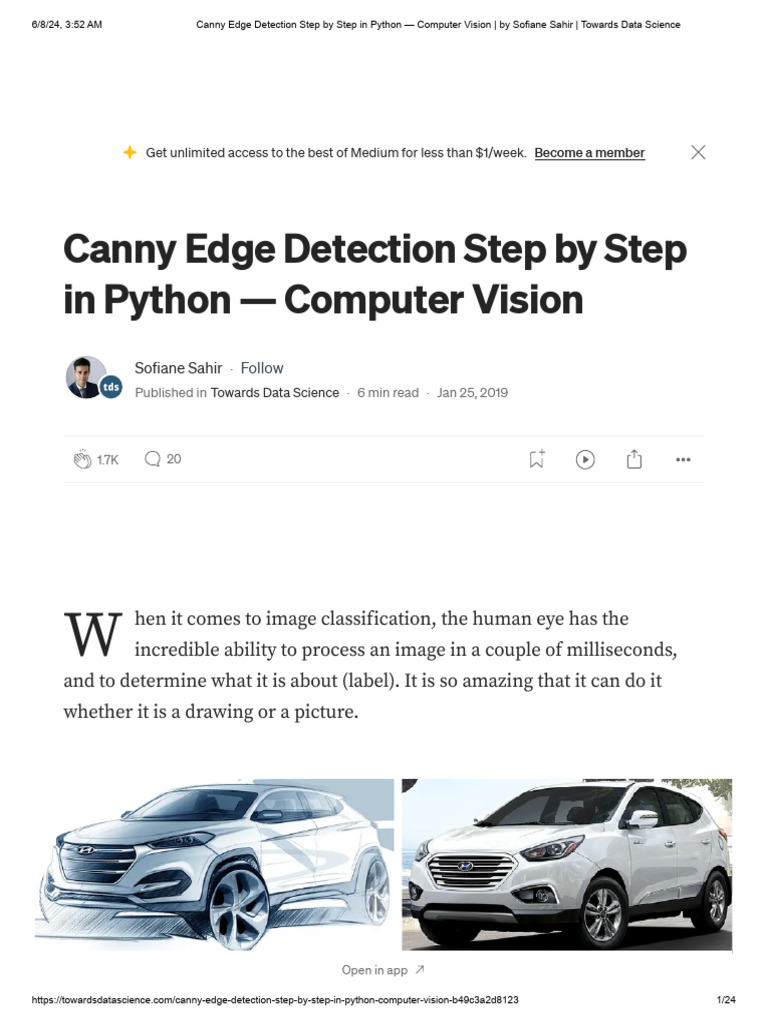 Canny Edge Detection Step by Step in Python - Computer Vision - by ...