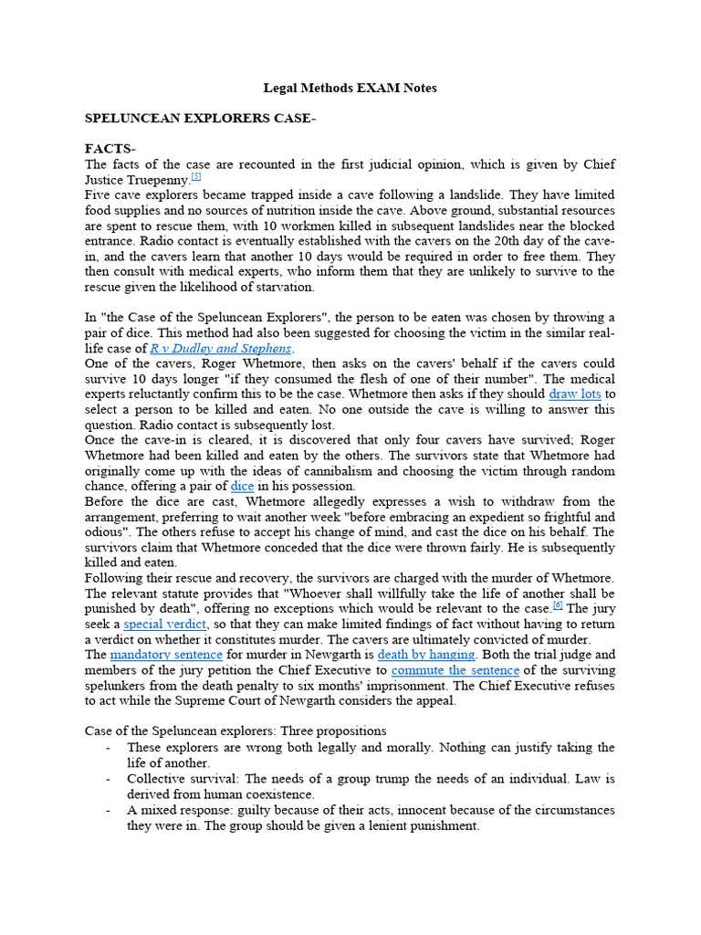 Notes - Legal Methods | PDF | Common Law | Justice