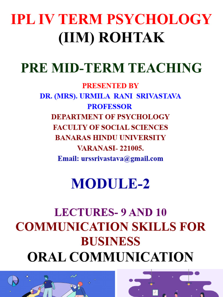 Oral Communication Skills for Business | PDF | Public Speaking | Body ...