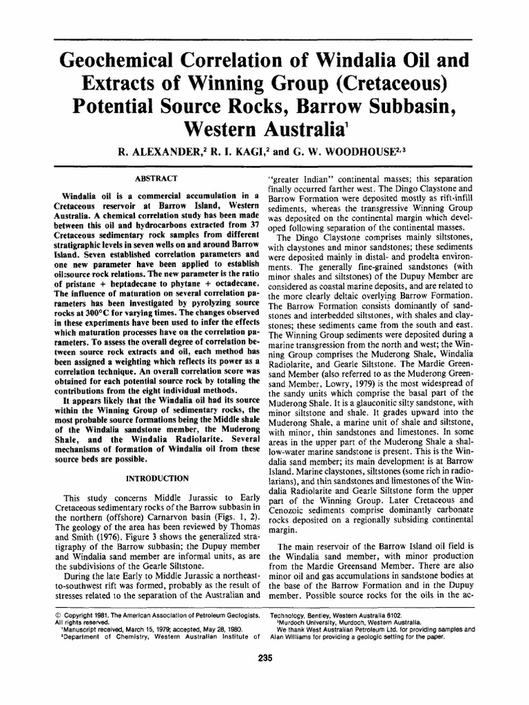 Alexander et al., 1981 | PDF | Petroleum | Shale