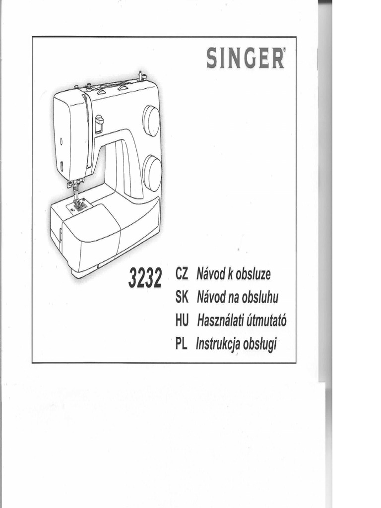 Singer 3232 Használati Utasítás (Fekvő) | PDF