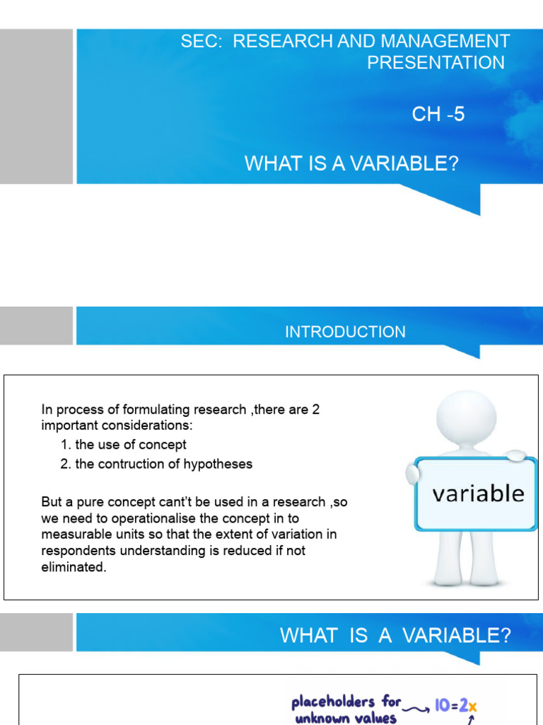 Understanding Variables in Research | PDF | Level Of Measurement ...