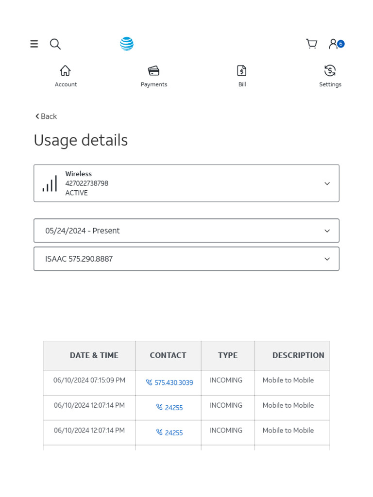 Usage Details | PDF | Mobile Phones | At&T