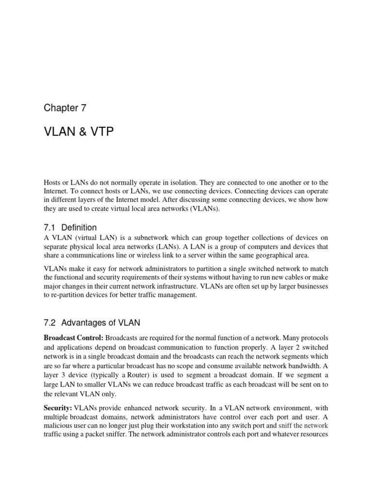 Understanding VLANs and VTP Basics | PDF | Computer Network | Router ...