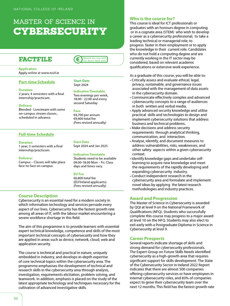 MSC in Cybersecurity 24-25 | PDF | Computer Security | Security