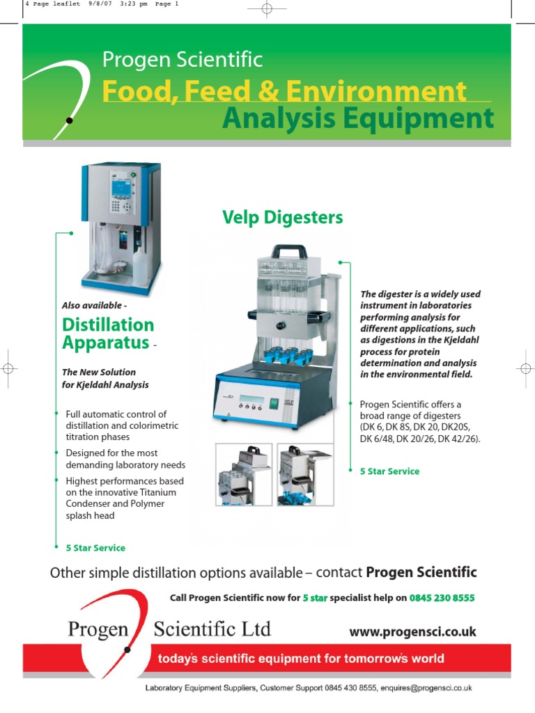 Progen Scientific: Lab Analysis Equipment | PDF | Solvent | Chemical ...