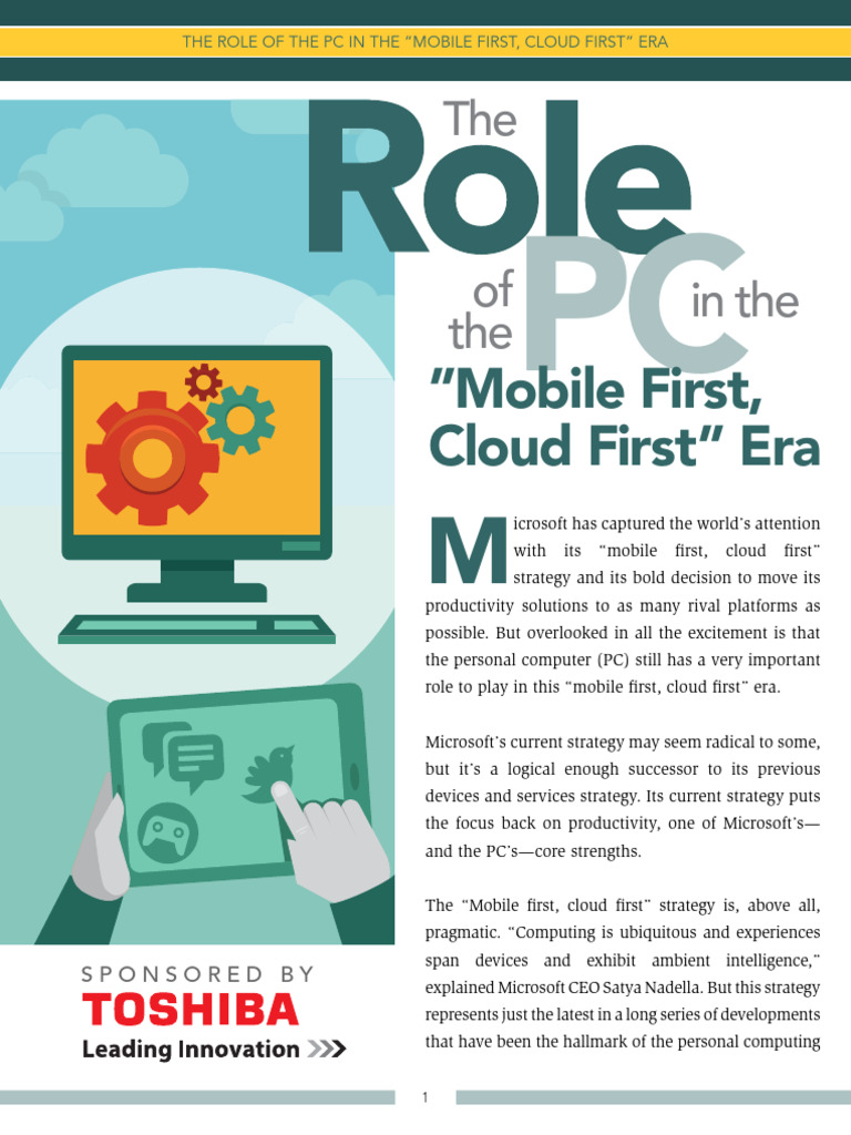 The PC's Role in Cloud-First Era | PDF | Tablet Computer | Personal ...