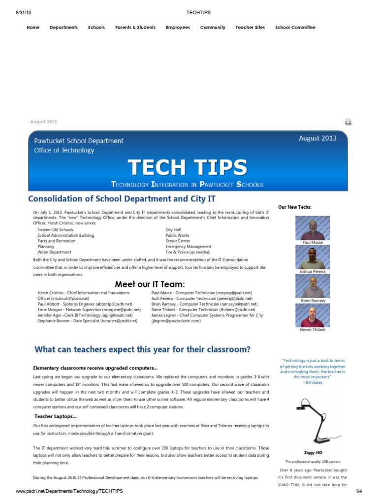 Tech Tips | PDF | Websites | Laptop