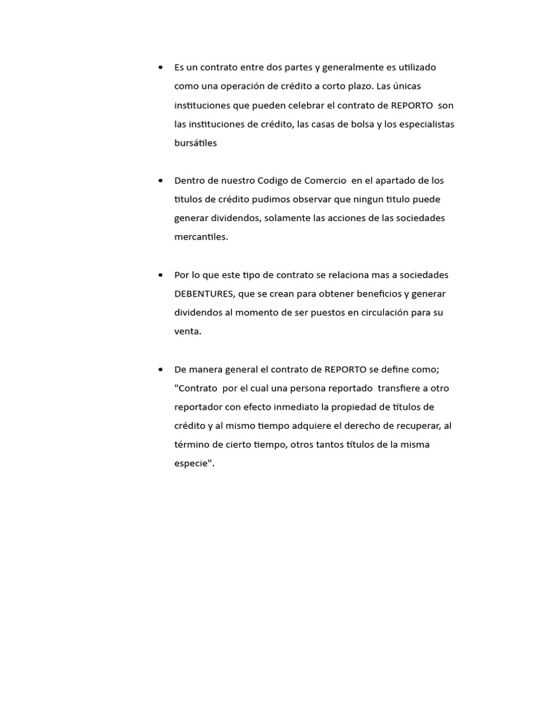 Contrato de Reportó | PDF
