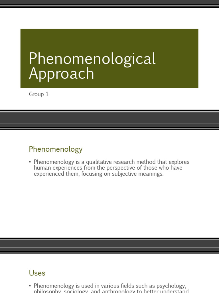 Understanding Phenomenology in Research | PDF | Phenomenology ...