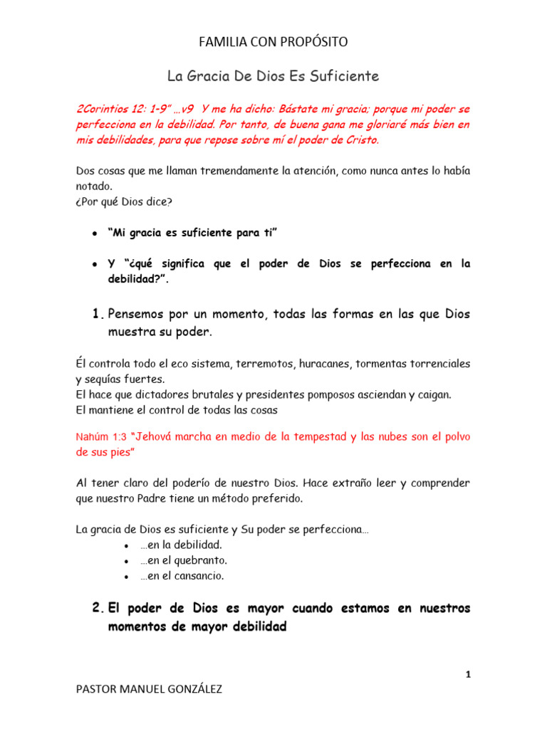 La Gracia de Dios Es Suficiente | PDF | Dios