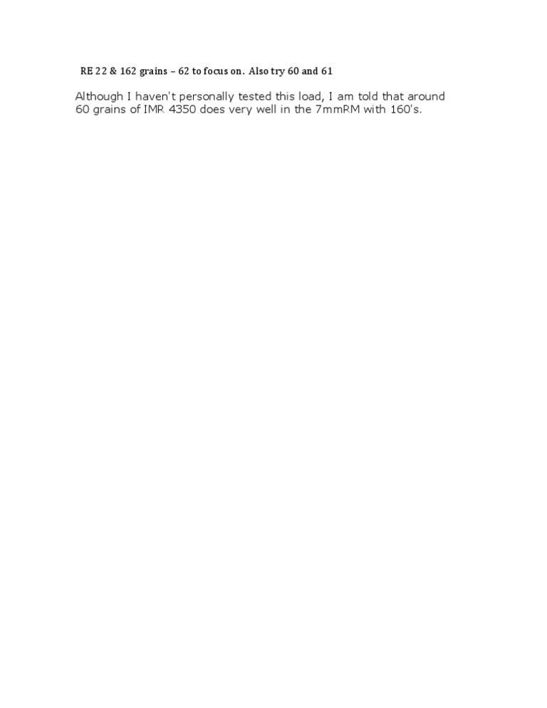 7mm OCW Loads | PDF