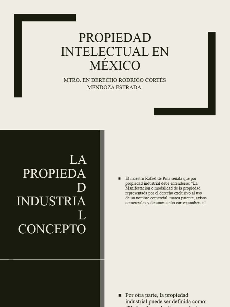 Propiedad Intelectual en México 2 | PDF | Patentar | Propiedad intelectual