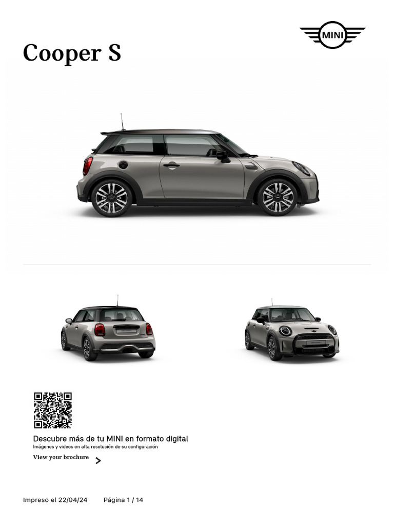 Especificaciones del MINI Cooper S 2024 | PDF | Tecnologías ...
