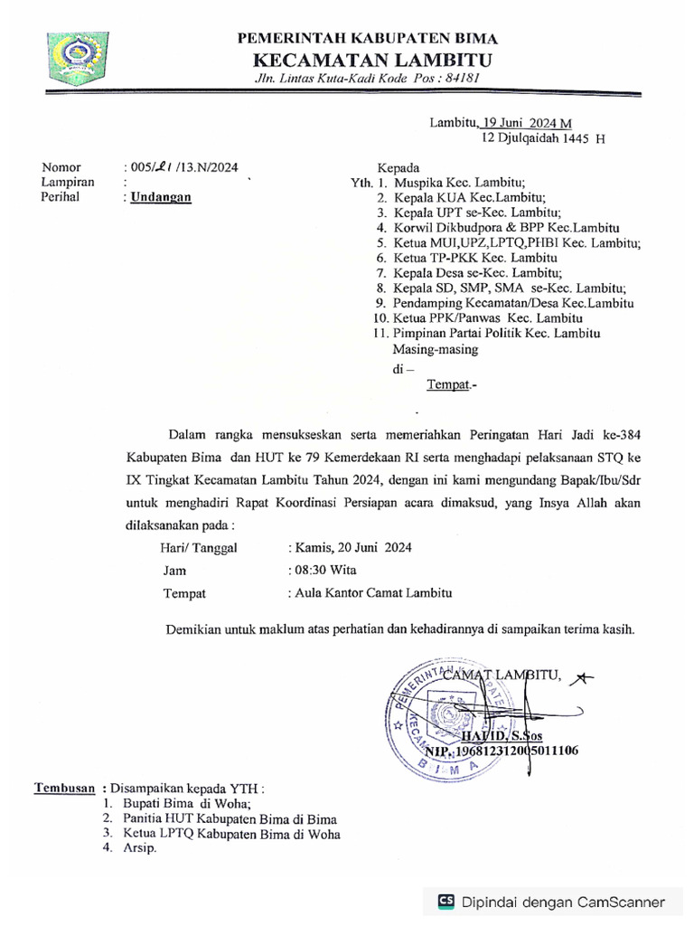 Undangan Rapat | PDF