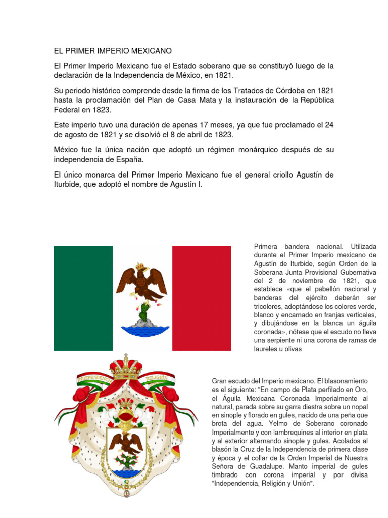 El Breve Primer Imperio Mexicano | PDF | Politica de mexico | Gobierno