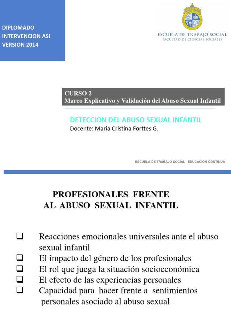 Detección de Abuso Sexual Infantil | PDF | Abuso Sexual Infantil ...