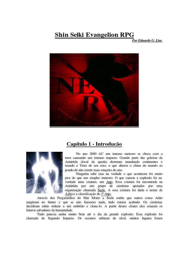 Sandalphon e os Evangelions em RPG | PDF | Adão e Eva | Anjo