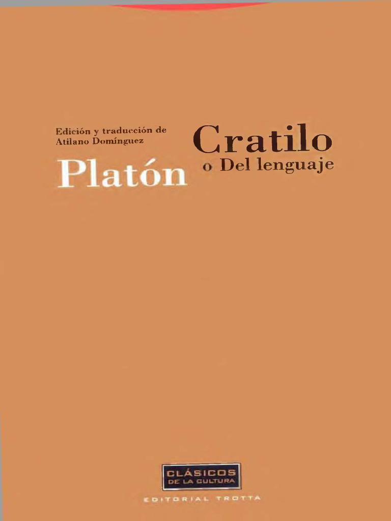Platon Cratilo o Del Lenguajepdf Compress | PDF | Métodos y materiales ...