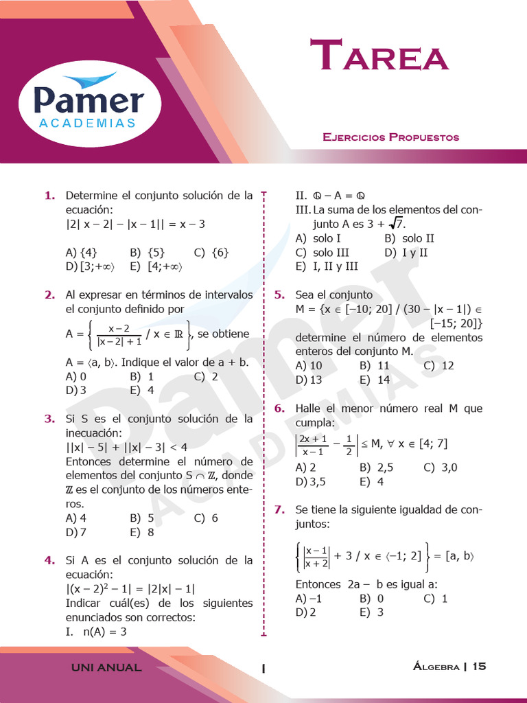 T Algebra 15 | PDF | Ecuaciones | Matemáticas