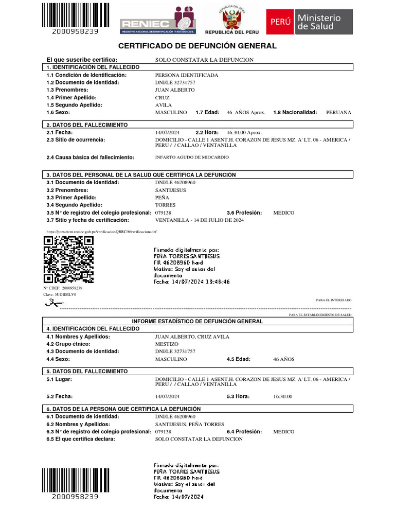 Cruz CD | PDF | Documento de identidad | Cardiología