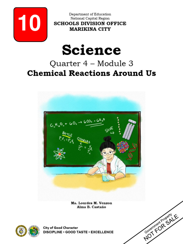 SCI10 Q4 M3 Chemical Reactions Around Us | PDF | Chemical Reactions ...