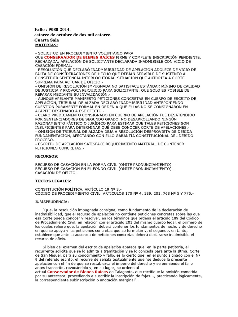 Sentencia Corte Suprema | PDF | Apelación | Sentencia (ley)