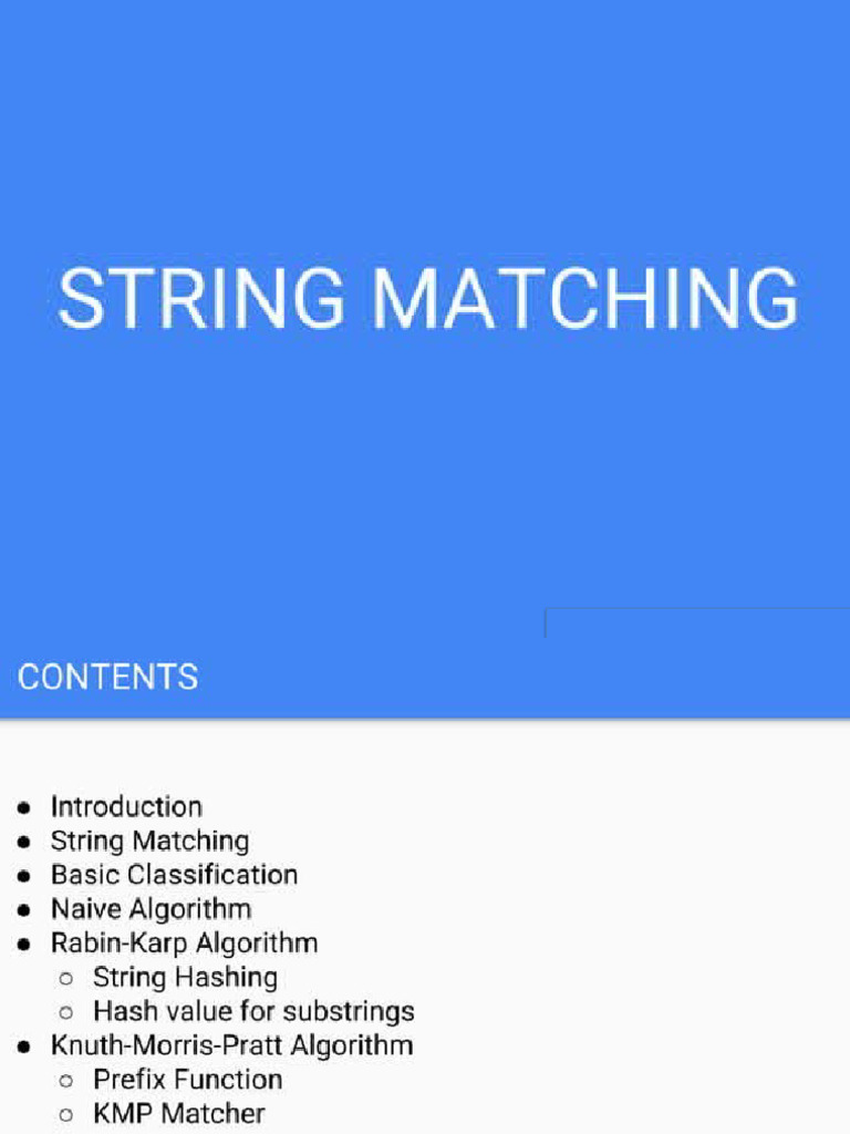 String Algos 2 | PDF