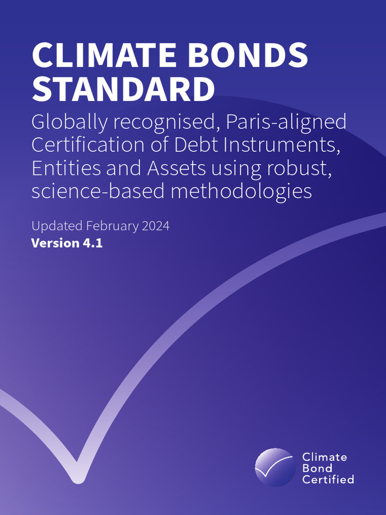 Climate Bonds Standard v4.1 Overview | PDF | Debt | Bonds (Finance)