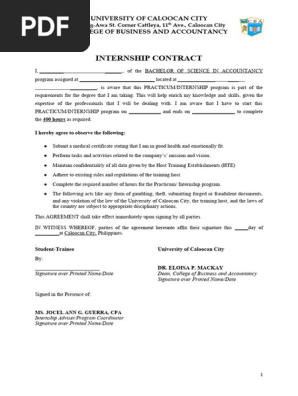 Internship Contract