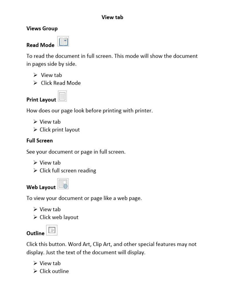 Thirteen day in computer class ms word view tab pdf microsoft