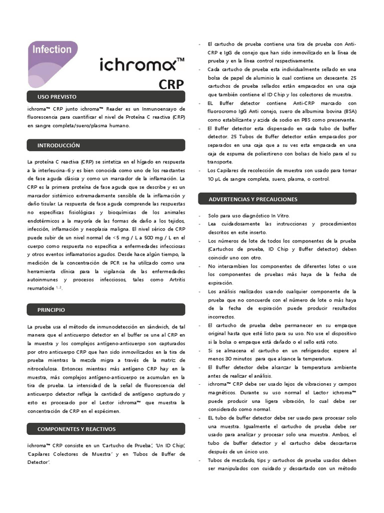 Inserto CRP | PDF | Especialidades Medicas | Medicina CLINICA