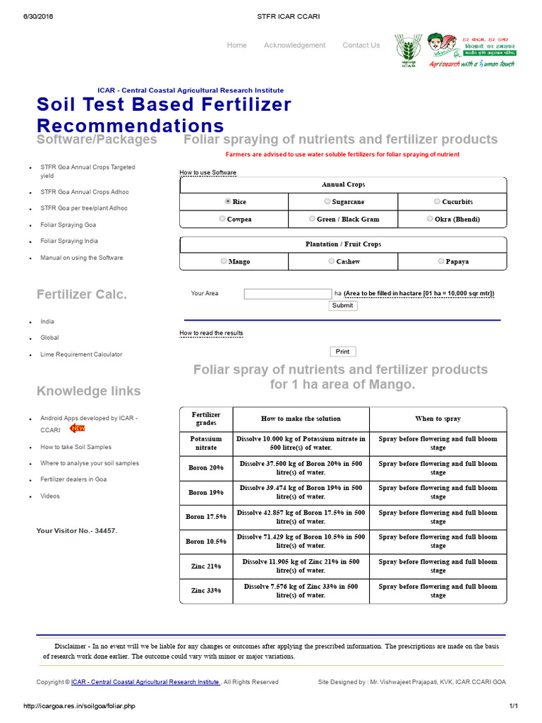 Mango Folier Spray | PDF | Fertilizer | Soil