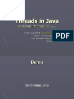 Threads in Java: A Tutorial Introduction