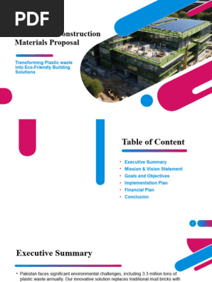 Sustainable Construction Materials Proposal