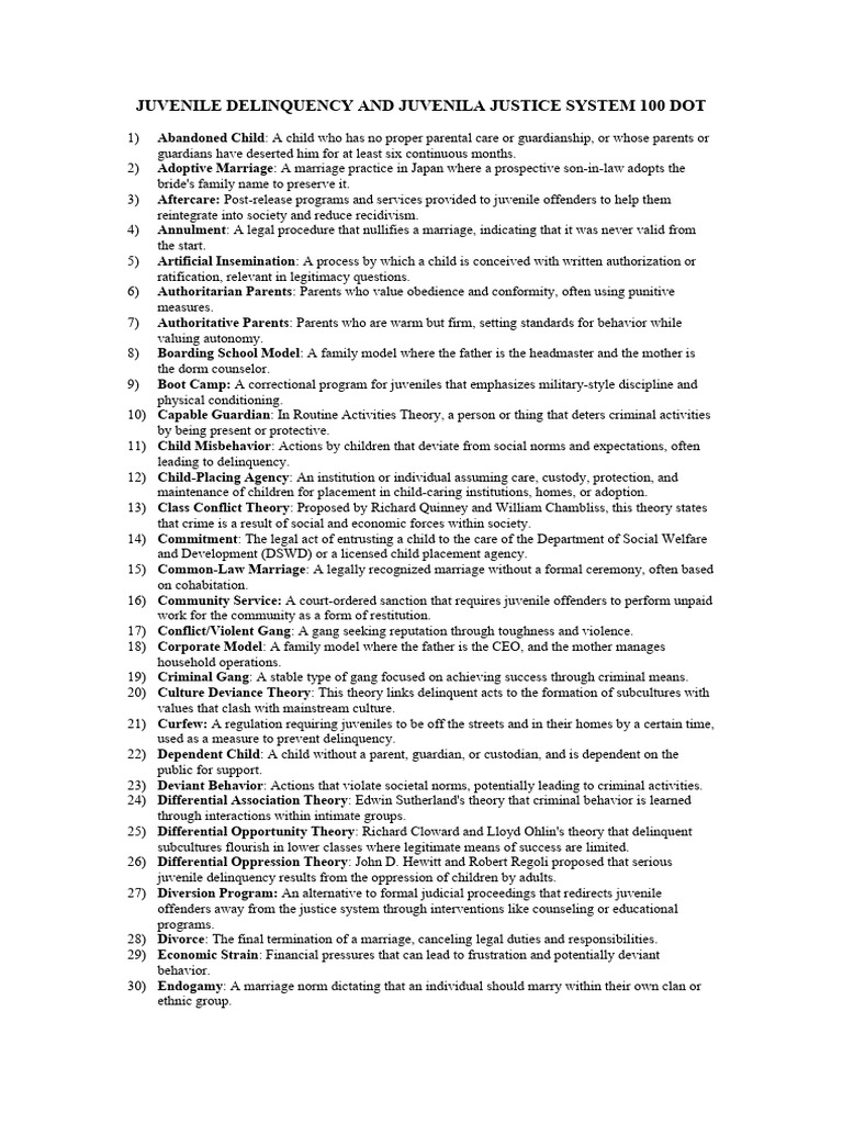 Understanding Juvenile Delinquency | PDF | Deviance (Sociology ...
