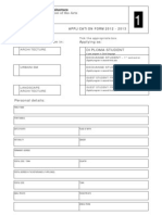 Application FORM 2012-13 Regulier Eng For Amsterdam