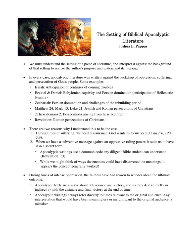 Setting of Apocalypse | PDF