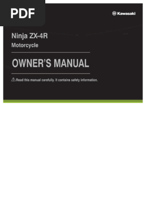 Kawasaki Ninja ZX 4RR Manual PDF | PDF