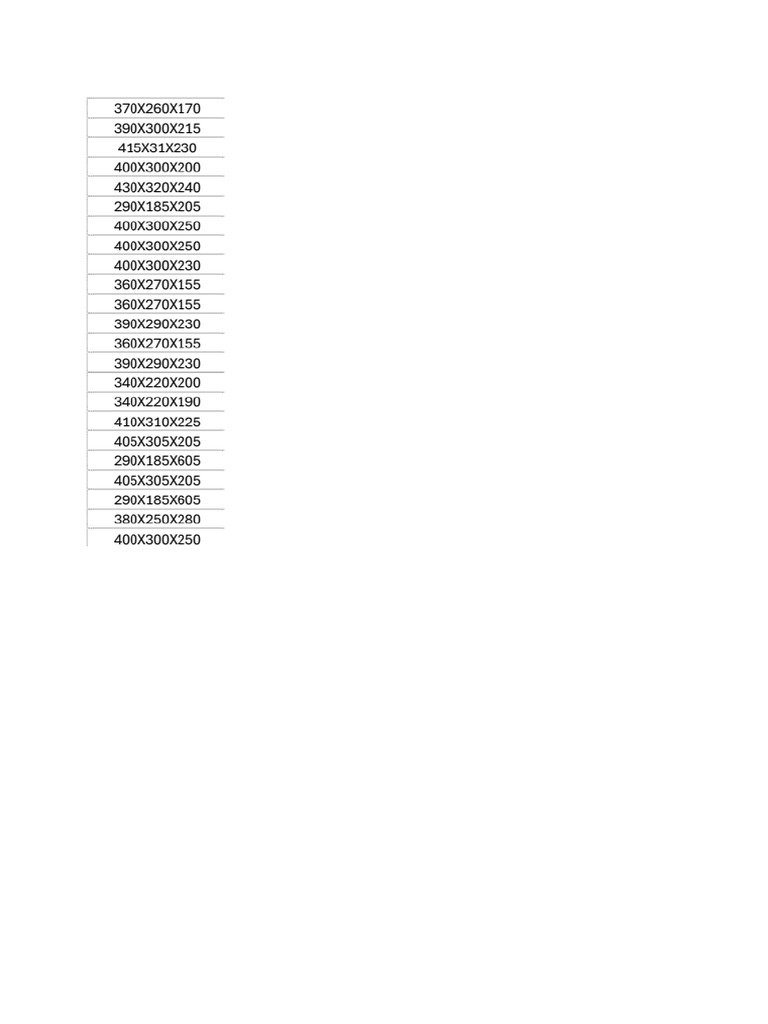 File Box Sizes