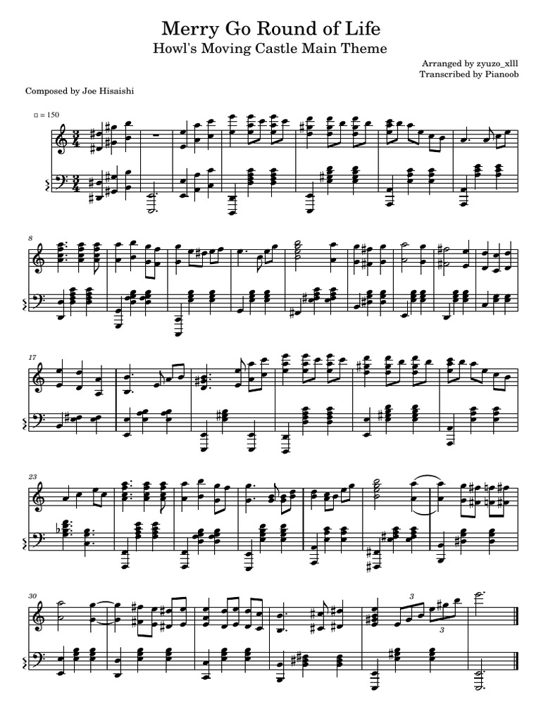 Merry Go Round of Life Howls Moving Castle | PDF