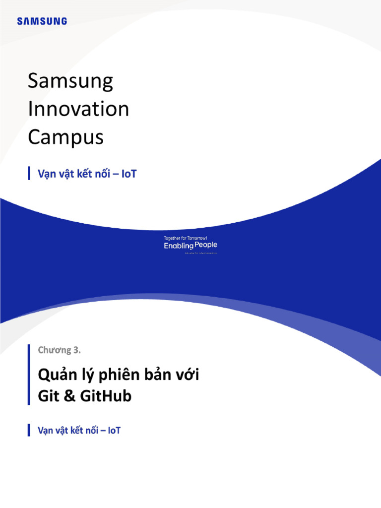 SIC - IoT - Chapter 3. Version Control With Git - GitHub - v1.0 | PDF